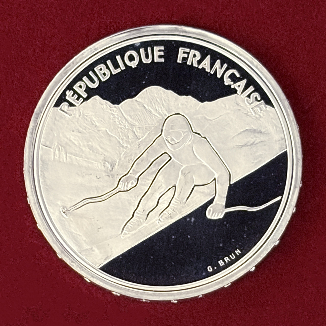 フランス】1992年アルベールビルオリンピック記念 100フラン 銀貨
