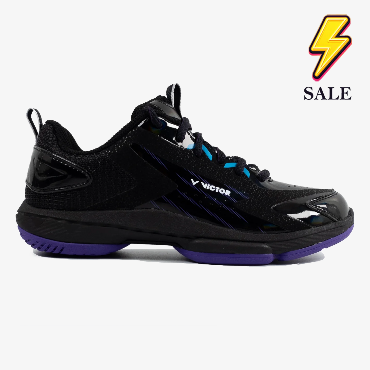 Victor x Lee Zii Jia A970JR-C (Black) Junior Shoes - JoyBadminton