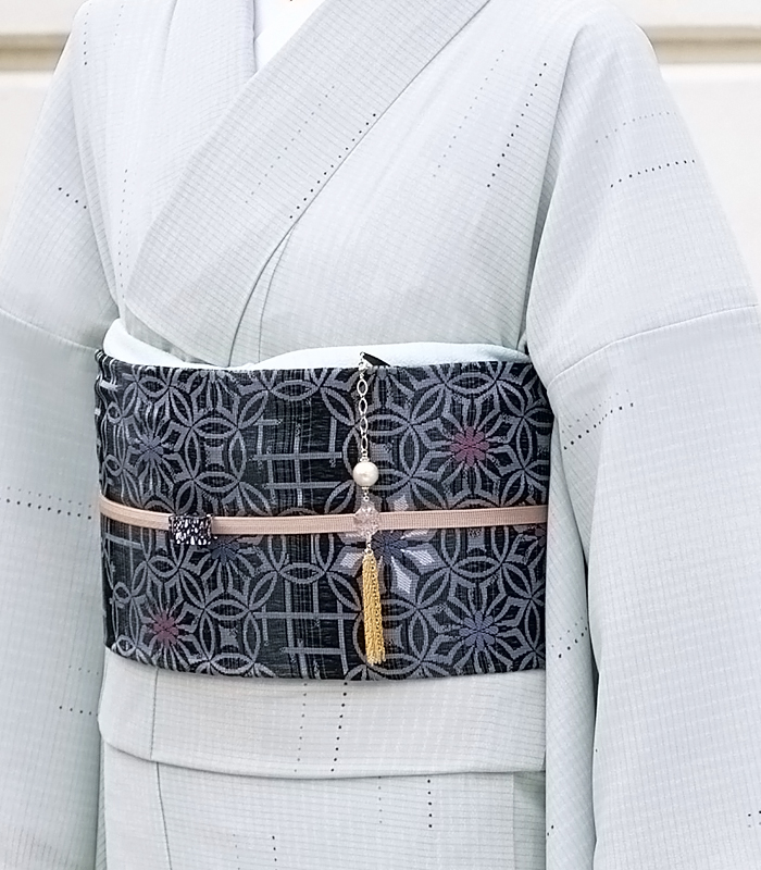お仕立付き・単衣】東レ シルック 絽ちりめん小紋（大久保信子流）（薄