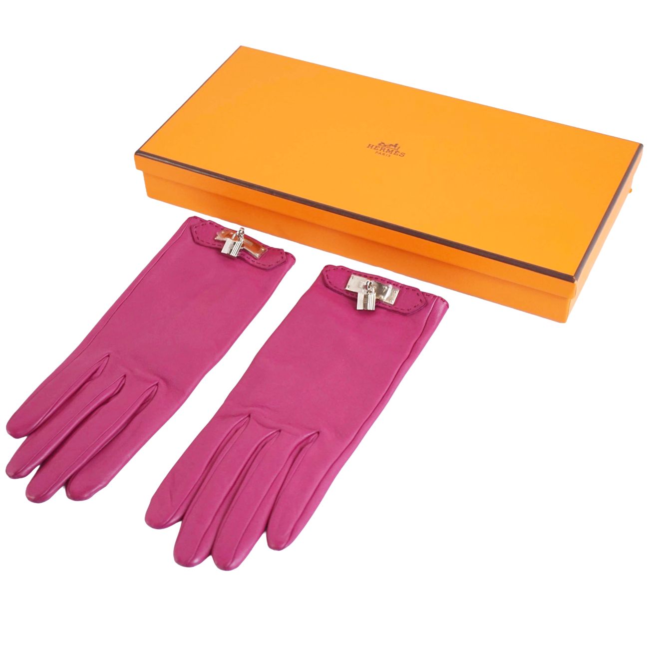 楽天市場】HERMES エルメス Hロゴ グローブ 手袋 ラムスキン レザー
