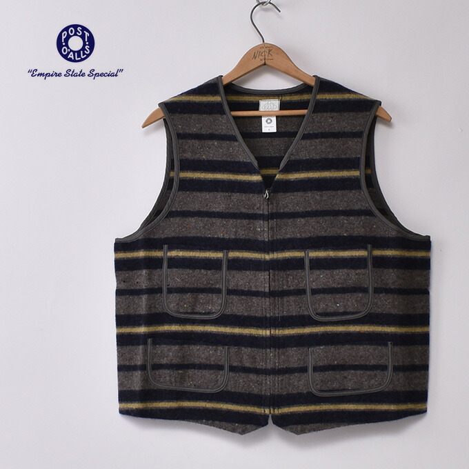楽天市場】POST OVERALLS / #1502-TWN Polarfleece Vest (trashed wool