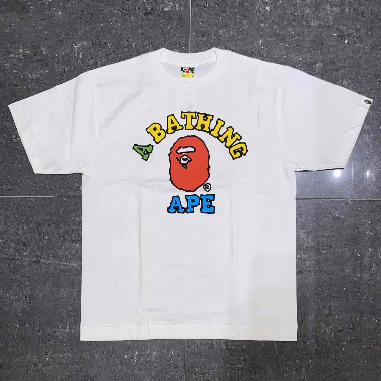 楽天市場】A BATHING APE 2000年代 COLORFUL GRAPHIC COLLEGE TEE SIZE
