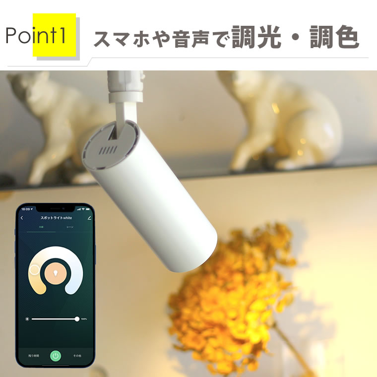 楽天市場】【2個セット】スマートLED スポットライト ダクトレール用