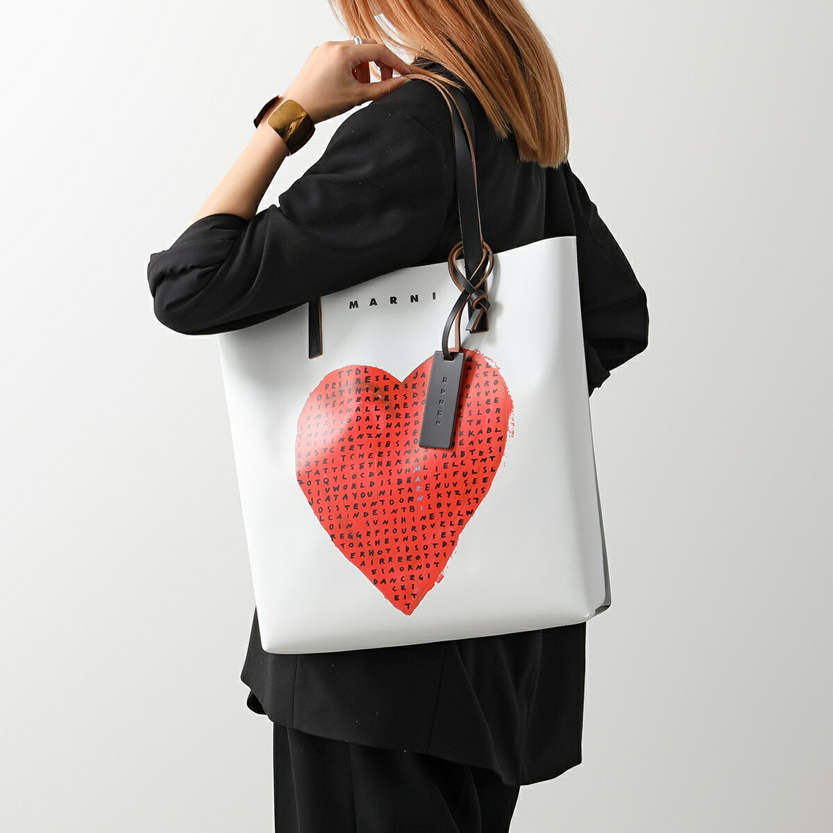 楽天市場】MARNI マルニ トートバッグ ORDSEARCH HEART SHMPQ10A12