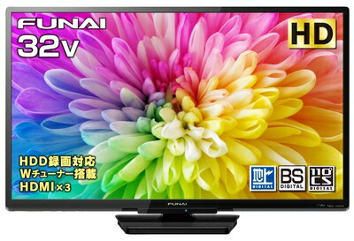 液晶カラーテレビ FUNAI 32インチ 2022 説明書あり 液晶カラーテレビ