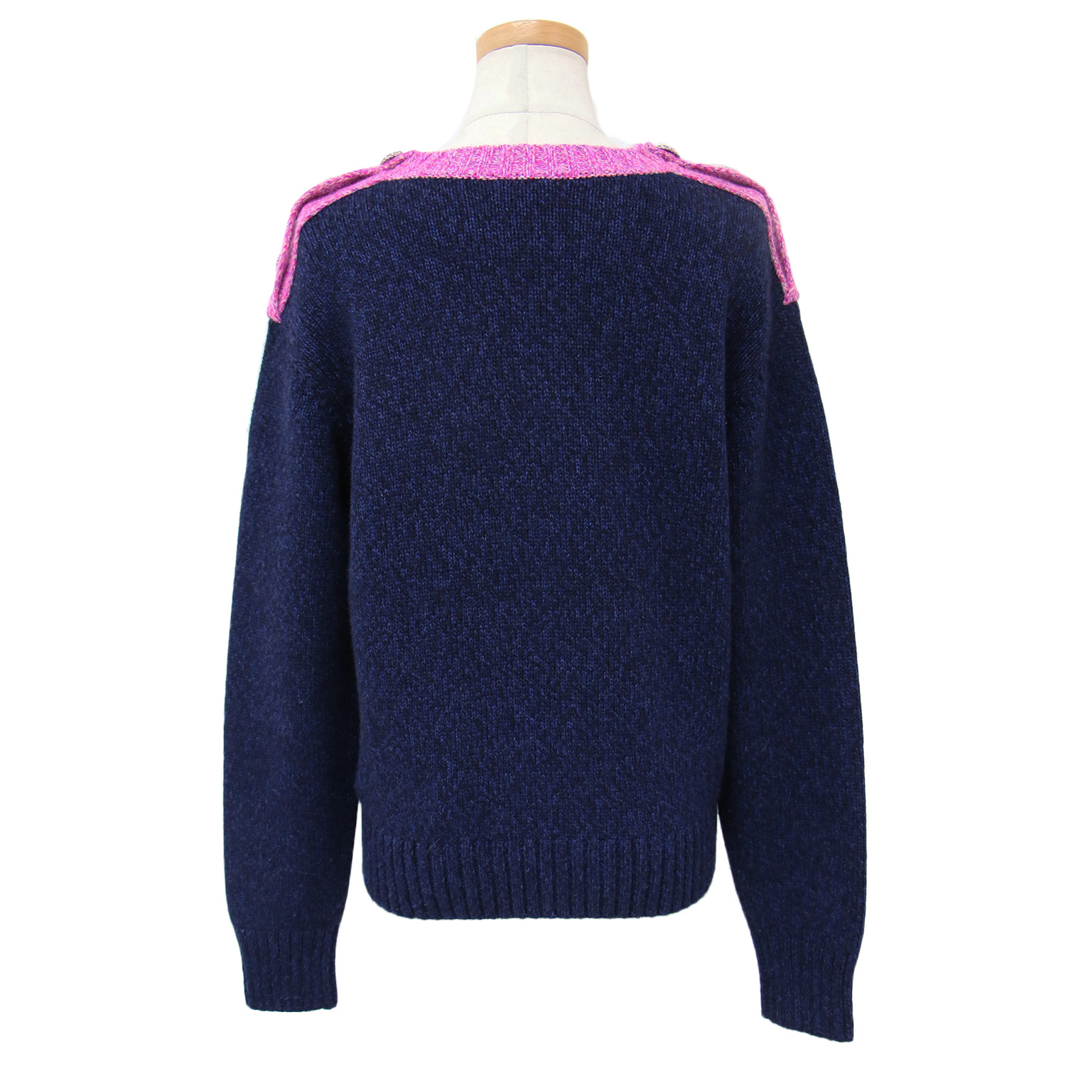 楽天市場】CHANEL シャネル ニット カシミヤ ネイビー ピンク 36(S
