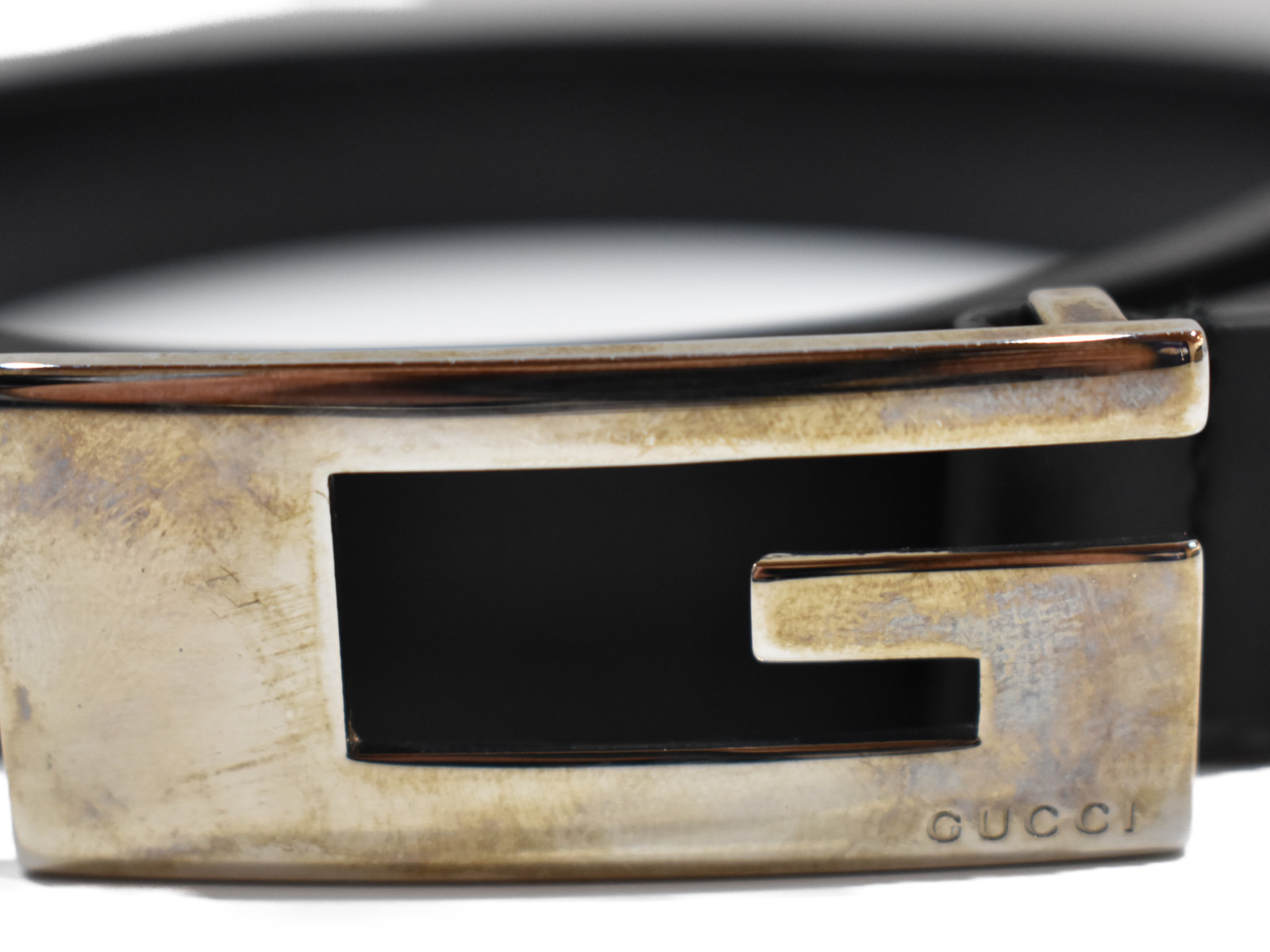 楽天市場】【中古】GUCCI Gベルト 036.2194.1493 ブラック×シルバー