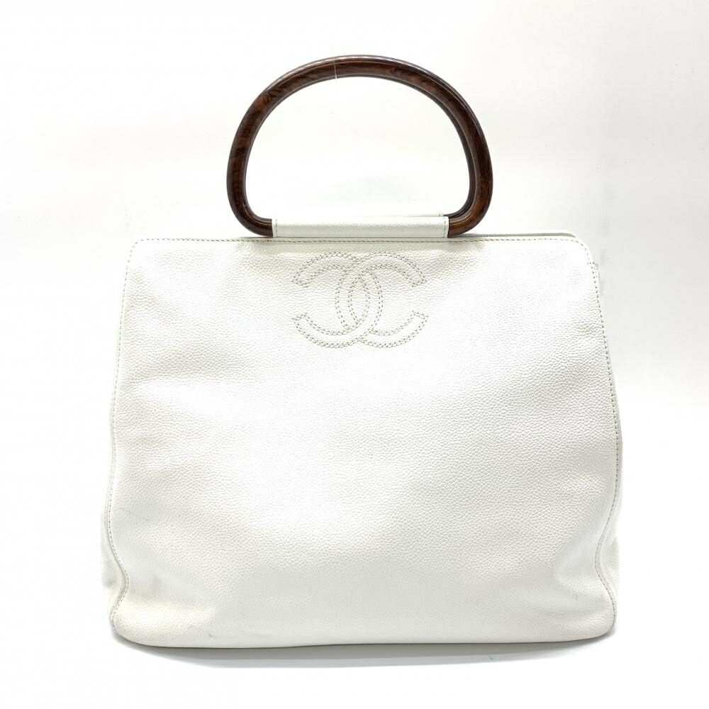 楽天市場】CHANEL シャネル ウッドハンドル トートバッグ ココマーク