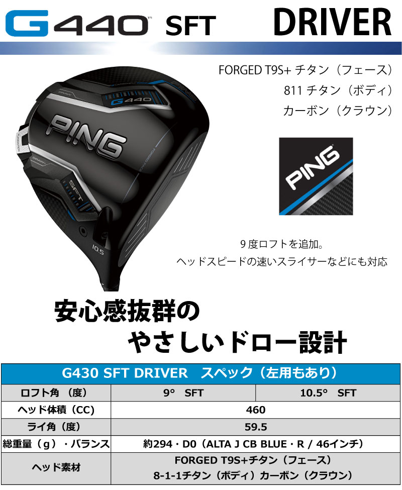 楽天市場】ピン G440 ドライバー MAX LST SFT 純正シャフト ALTA J CB