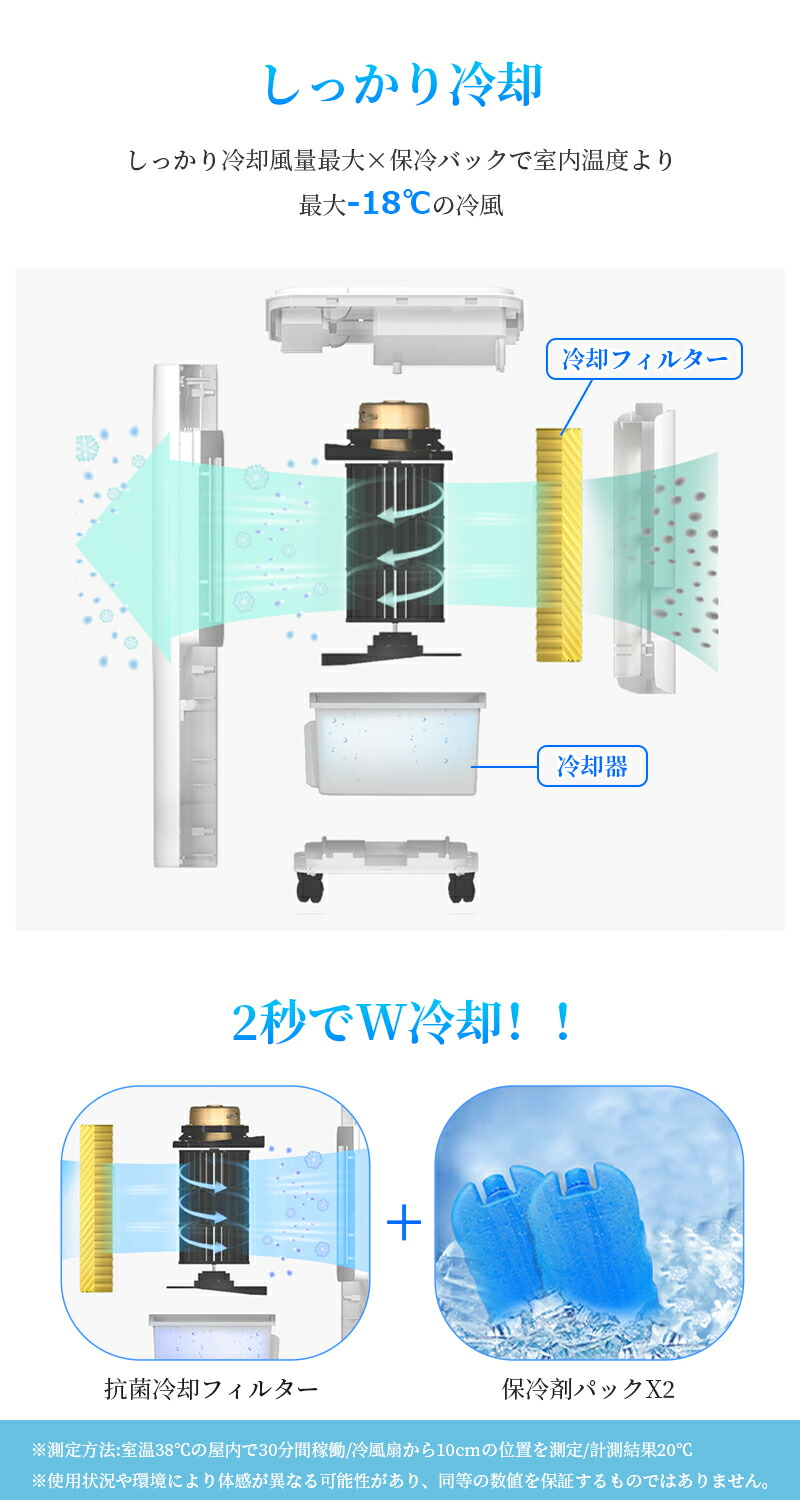 楽天市場】☆楽天1位 冷風機 冷風扇 扇風機 強力 省エネ -18℃強力冷風