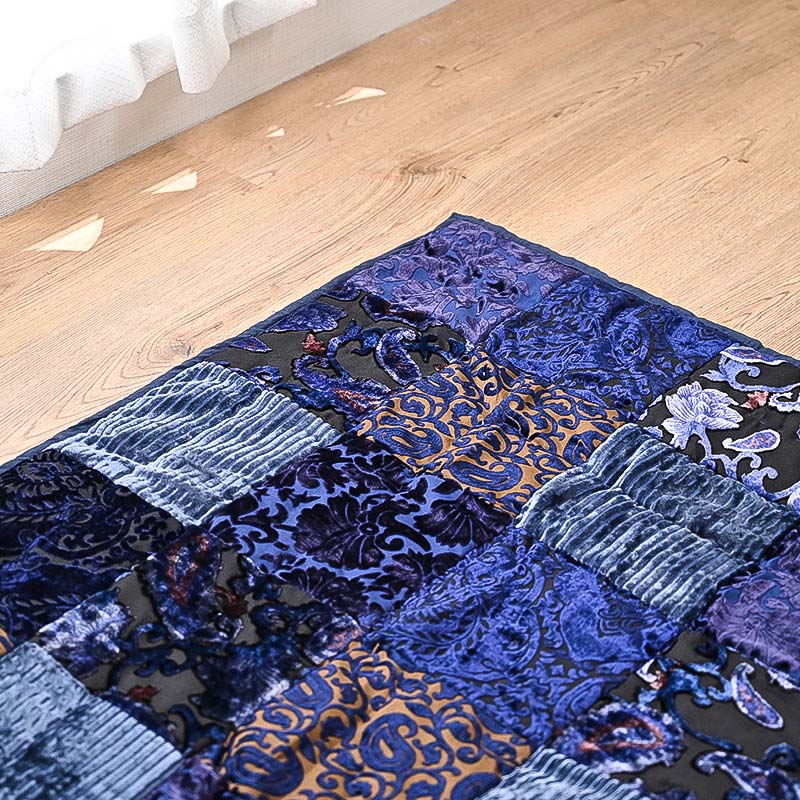 楽天市場】マルチカバー パッチワーク マット 155×230cm ベッドカバー