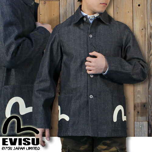 EVISU エヴィス 裏ヒッコリー デニム オーバーオール W30 エヴィスヤ