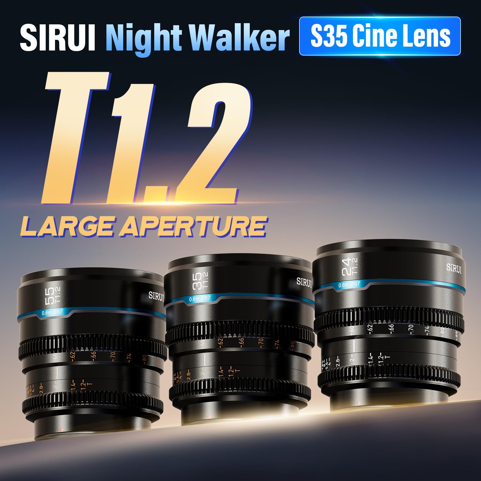 楽天市場】SIRUI Night Walker T1.2シネマレンズセット, 24mm, 35mm