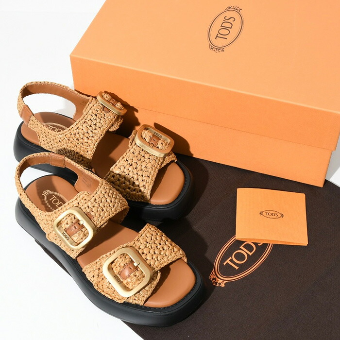楽天市場】TOD'S トッズ サンダル シューズ 靴 ラフィア