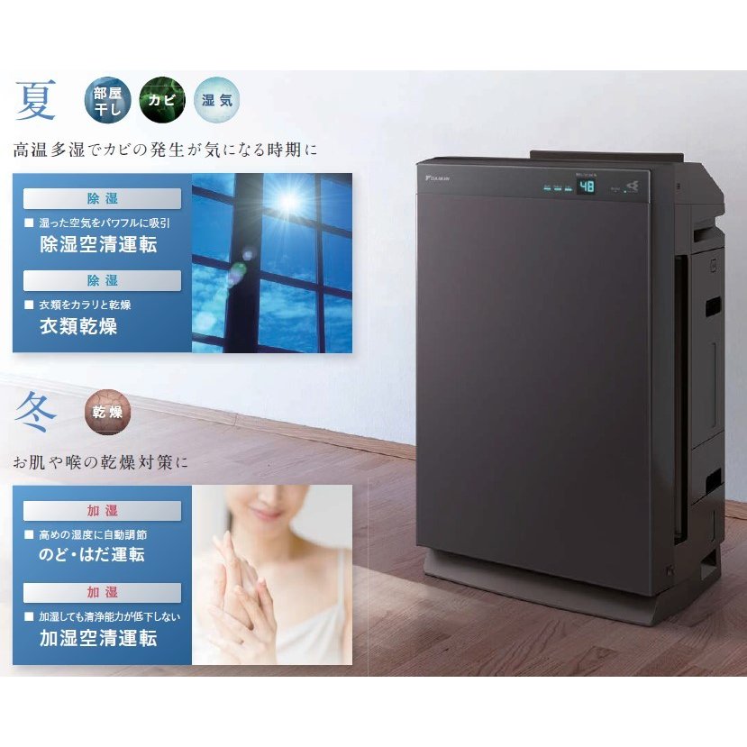 楽天市場】ダイキン工業 DAIKIN 除加湿 ストリーマ空気清浄機 クリア
