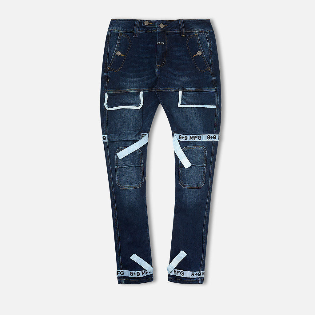 Strapped Up Slim Utility Light Washed Jeans Bred – 8&9 Clothing Co.