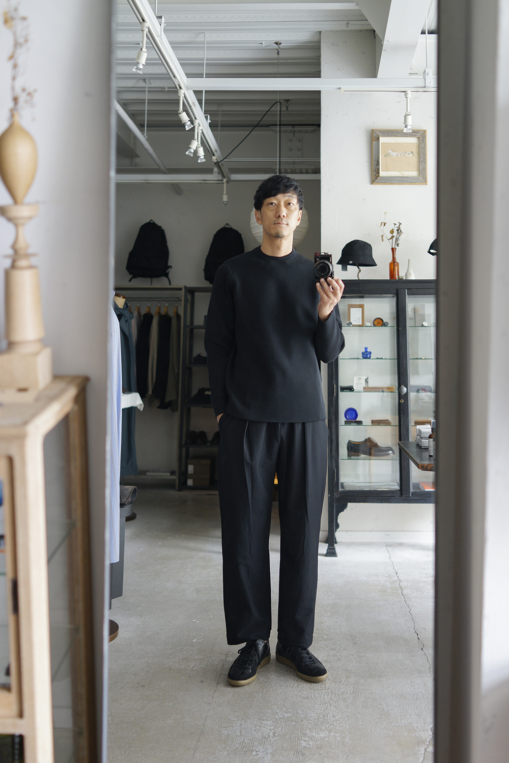 TEÄTORA」hover layer CARTRIDGE KNIT CREW 7G & WALLET PANTS RESORT