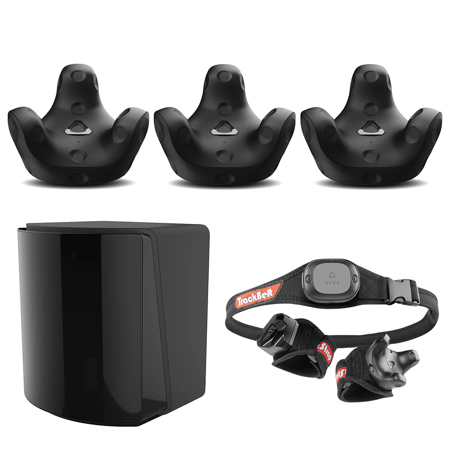 HTC 3 Pack VIVE Tracker (3.0) with Base Station 1.0, Straps