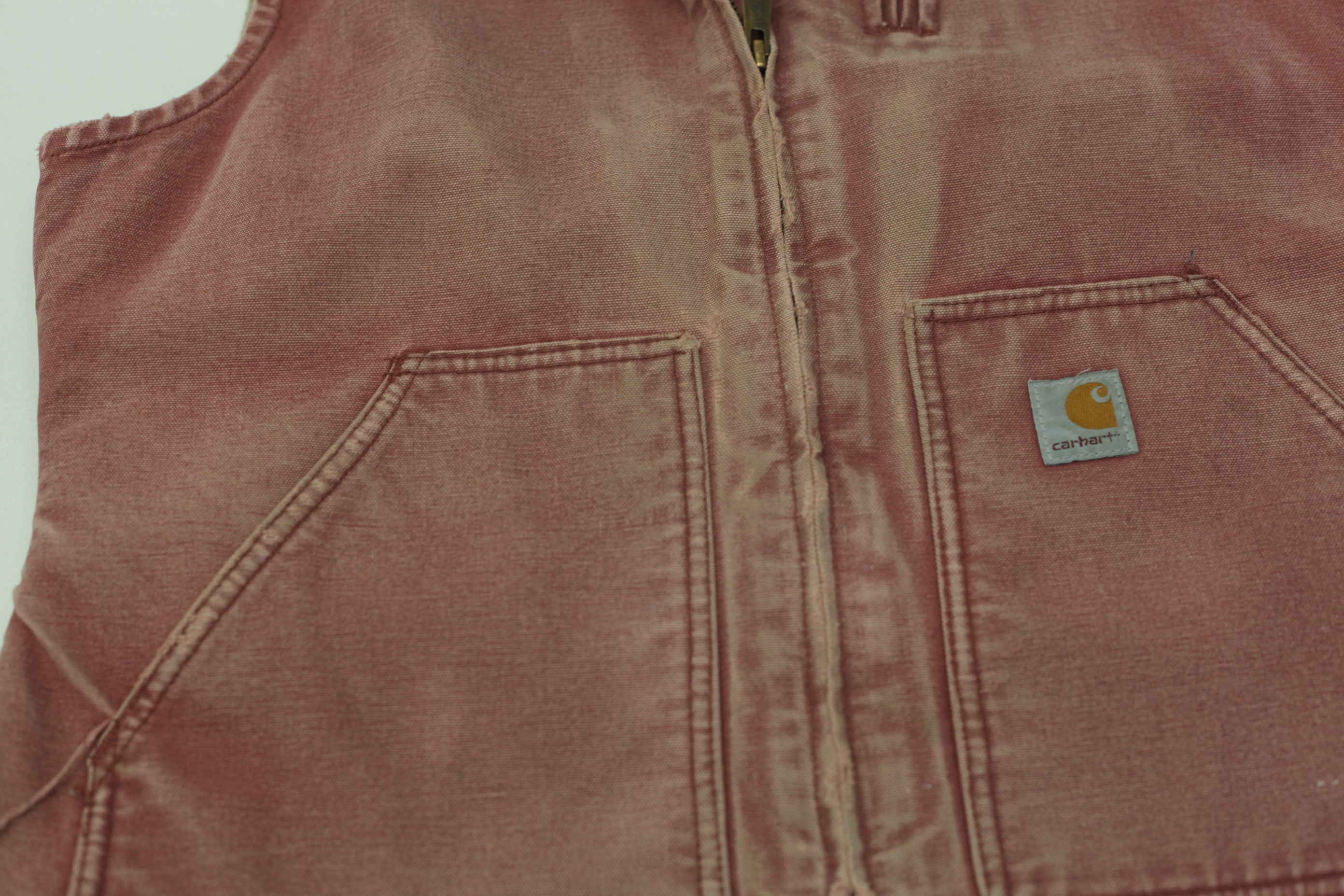 Shop Ladies Carhartt WV001 VRS Faded Pink Fleece Lined Duck Vest
