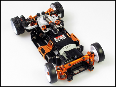 MINI-Z MR03 ダブルAアームフロントサスペンション（オレンジ）