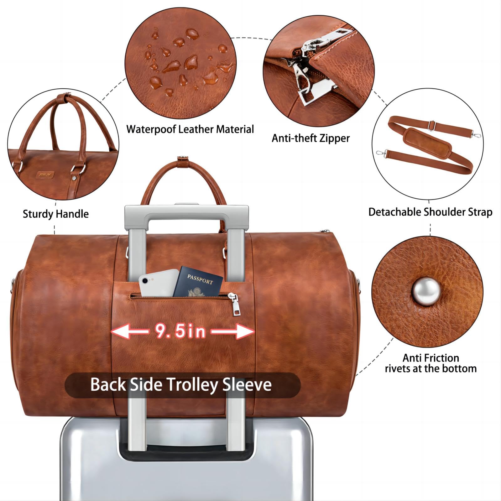 ITIEZY leather Duffel Bag – Kinzd