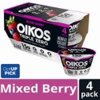 Oikos Triple Zero Cherry High Protein Nonfat Greek Yogurt Cup, 5.3