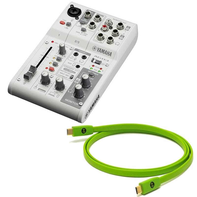 YAMAHA AG03MK2 W + OYAIDE製高品質USBケーブルセット (ヤマハ)(USB