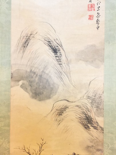 与謝蕪村 淡彩山水図｜古美術・掛け軸の販売・買取・鑑定-松本松栄堂