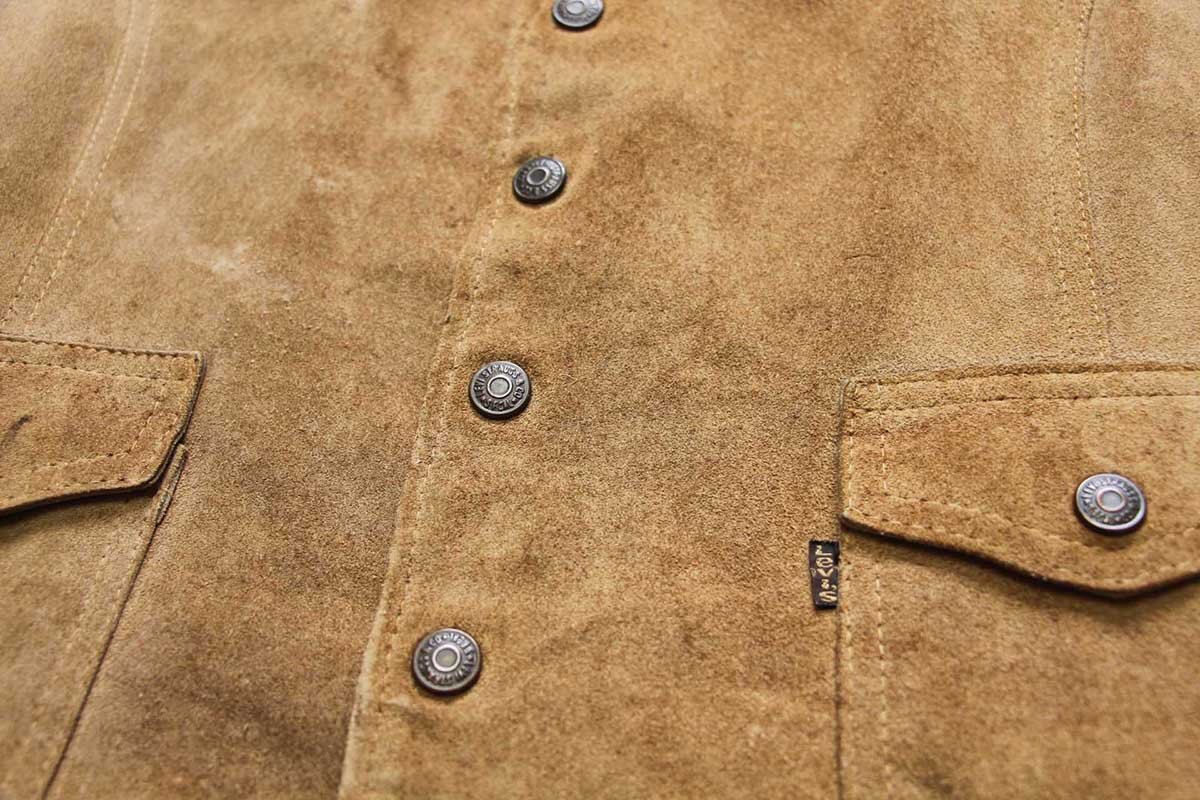 70s Levi'sリーバイス スエード レザーベスト 薄茶 XL - Sixpacjoe Web