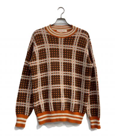 中古・古着通販】MARNI (マルニ) チェック柄タートルネックニット 23AW