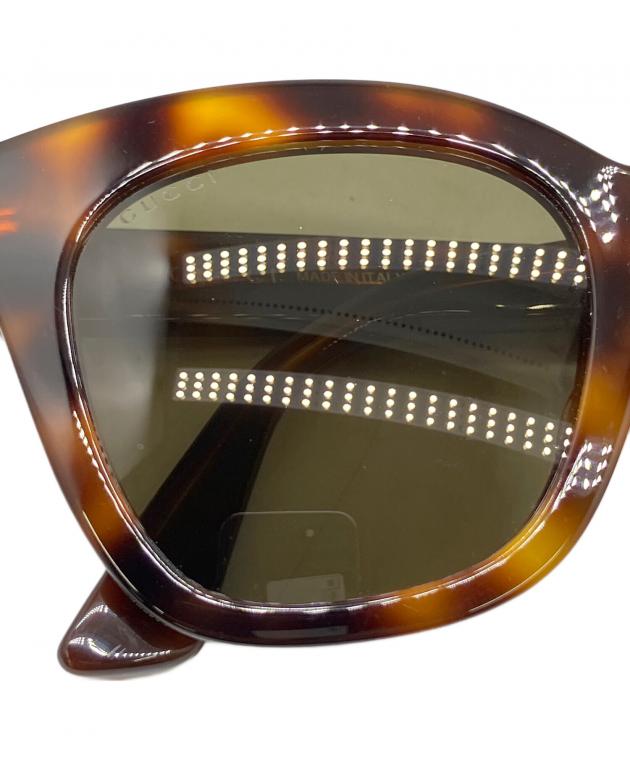 中古・古着通販】GUCCI (グッチ) フォックスサングラス ブラウン