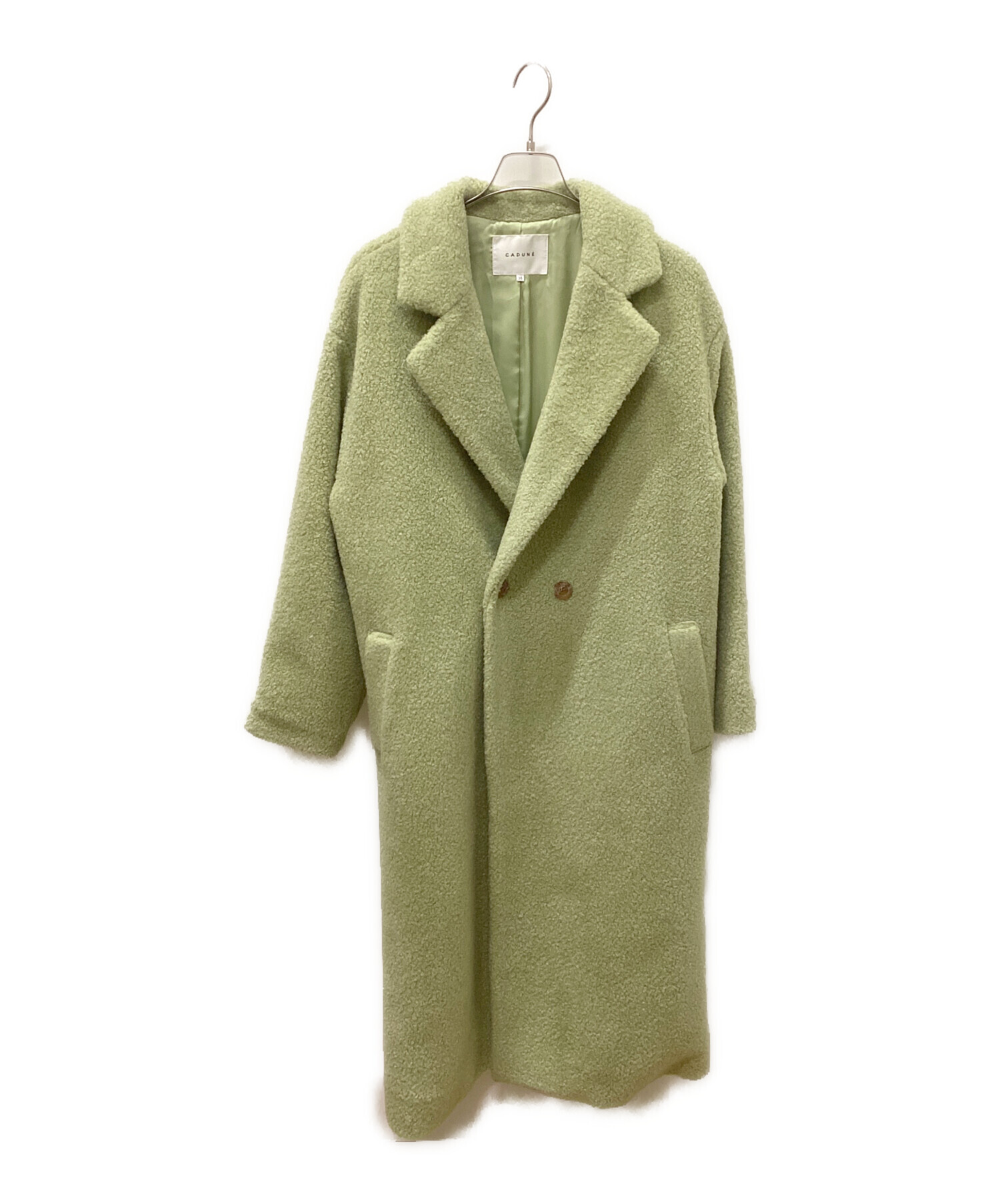 中古・古着通販】CADUNE (カデュネ) ボアコート 黄緑 サイズ:38