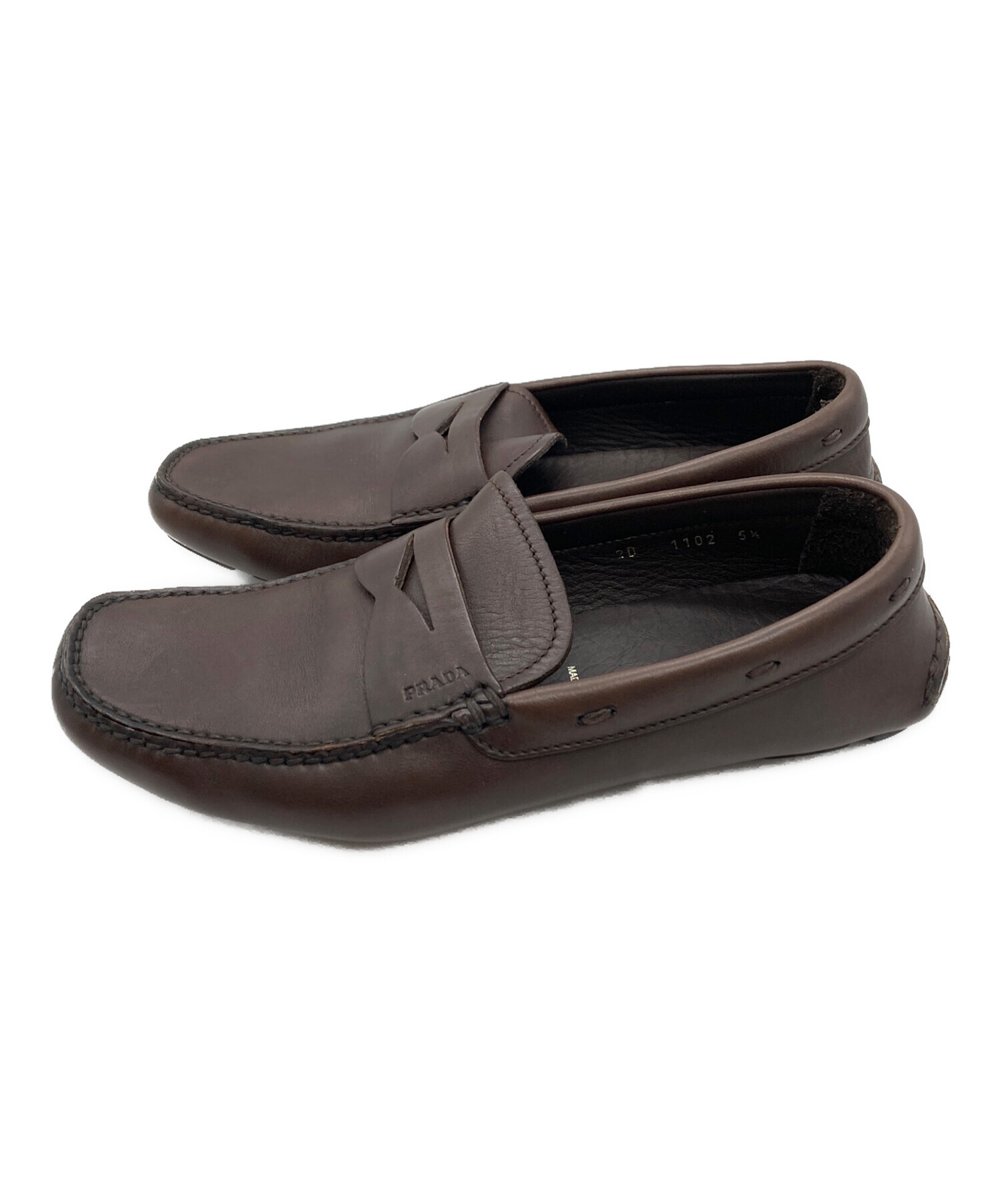 中古・古着通販】PRADA (プラダ) PRADAドライビングシューズ ブラウン