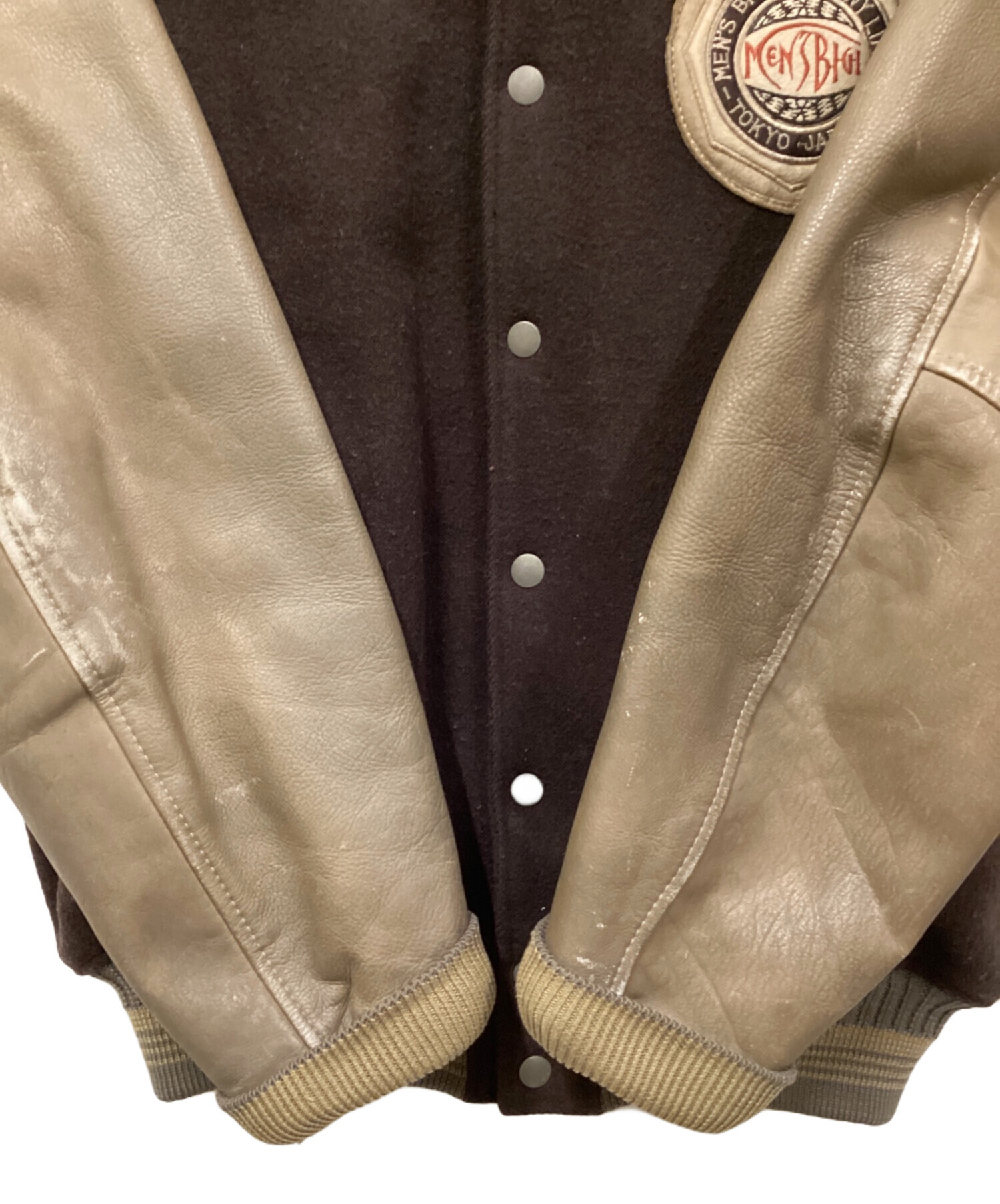 中古・古着通販】MEN'S BIGI (メンズビギ) 80'Sレザー切替スタジャン