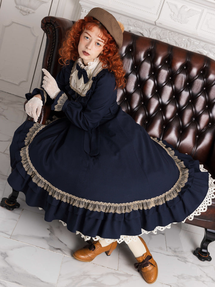 ガンクラブチェッククラシカルドールドレス - Victorian maiden