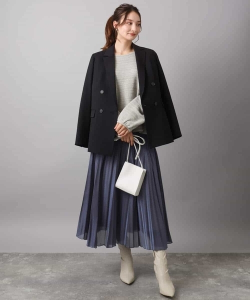 MK MICHEL KLEIN（エムケー ミッシェルクラン） ノーカラーコート
