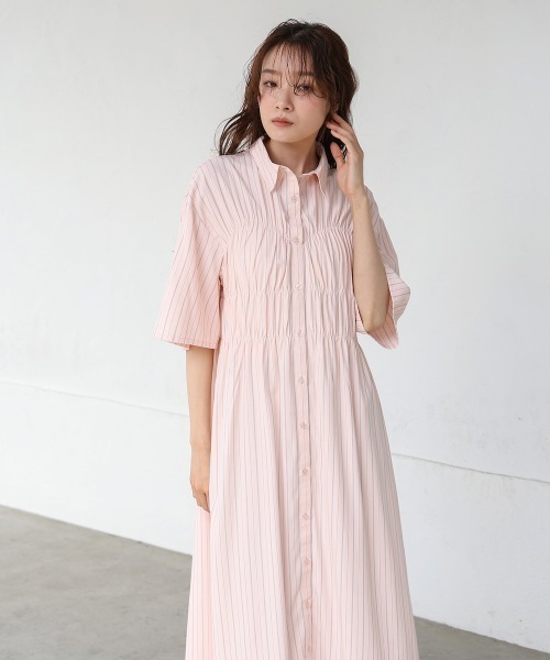 BAB（バブ） シャツワンピース 「S・Mサイズ展開」ビスチェ風シャツ