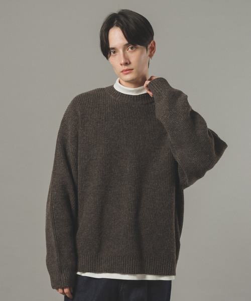 RAGEBLUE（レイジブルー） セーター ニット 「WOOLMOCH」Rib-Knit Crew