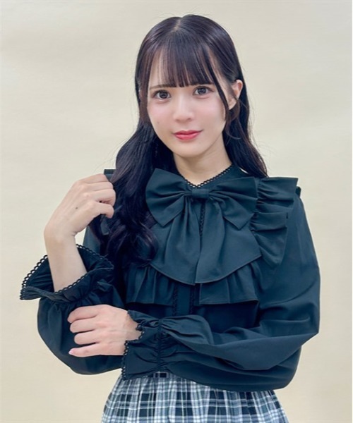 axes femme POETIQUE ブラウス シャツ ビッグリボンブラウス