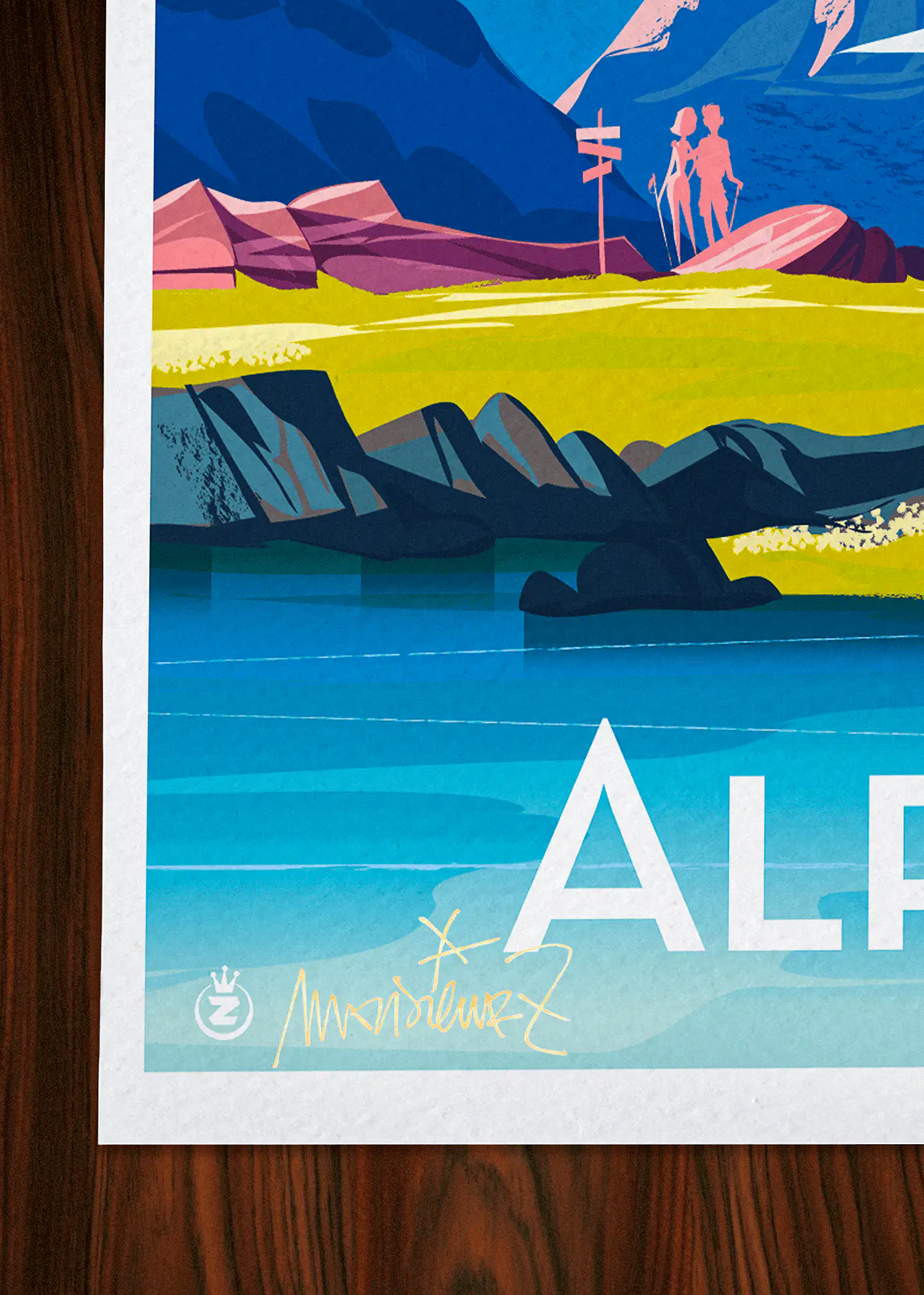 518 | Montagne Lac | Affiche Monsieur Z