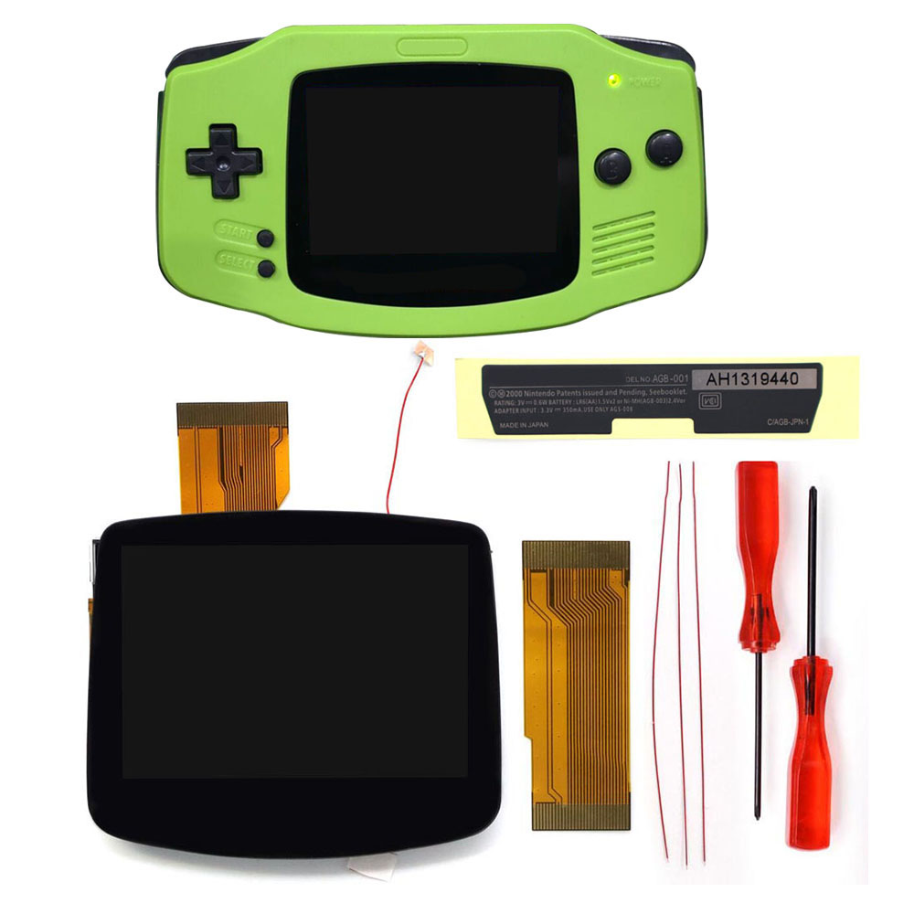 GBA-ビデオゲームボーイアドバンスIPS v5ラミネートLCDバックライト