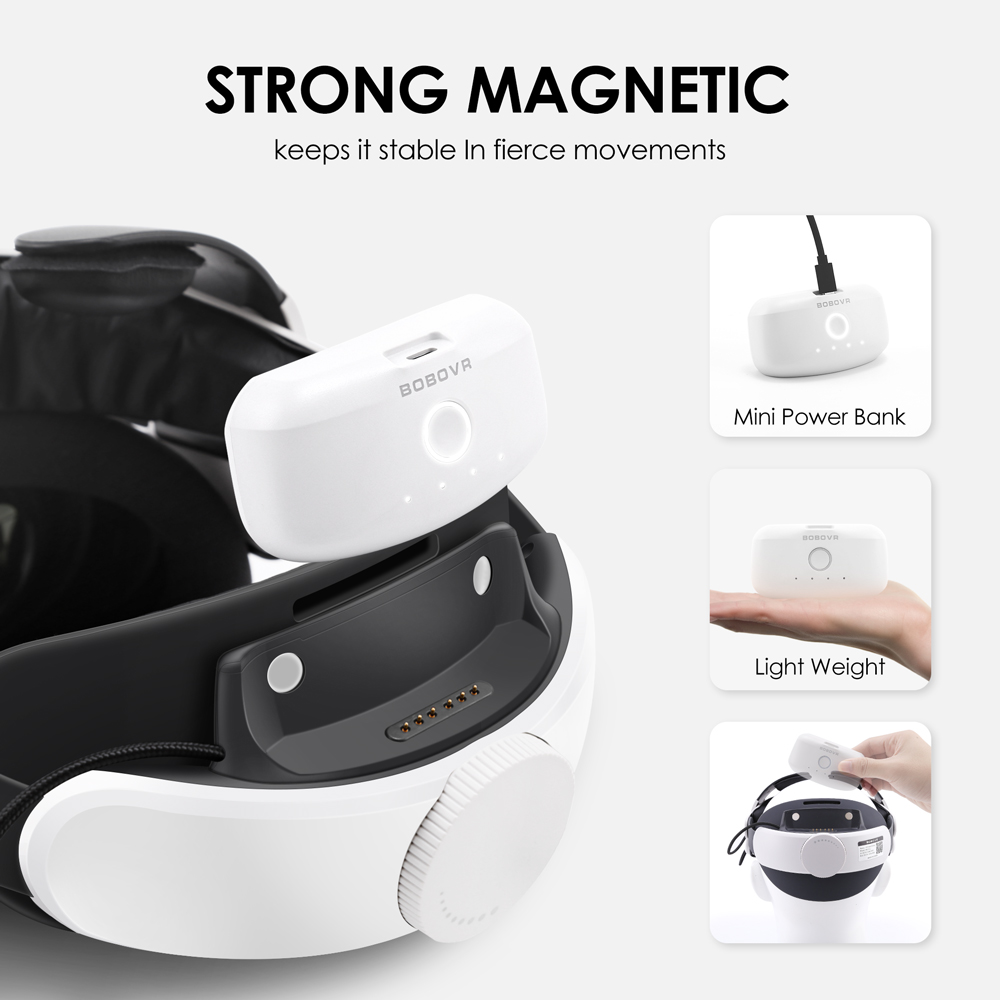 BOBOVR M3 PRO コンフォート バッテリー ヘッド ストラップ Meta Quest