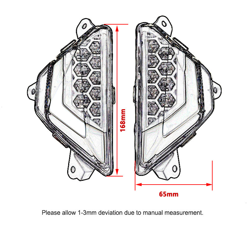 ZX4R LED Turn Signals Indicator Blinker For Kawasaki For Ninja 650