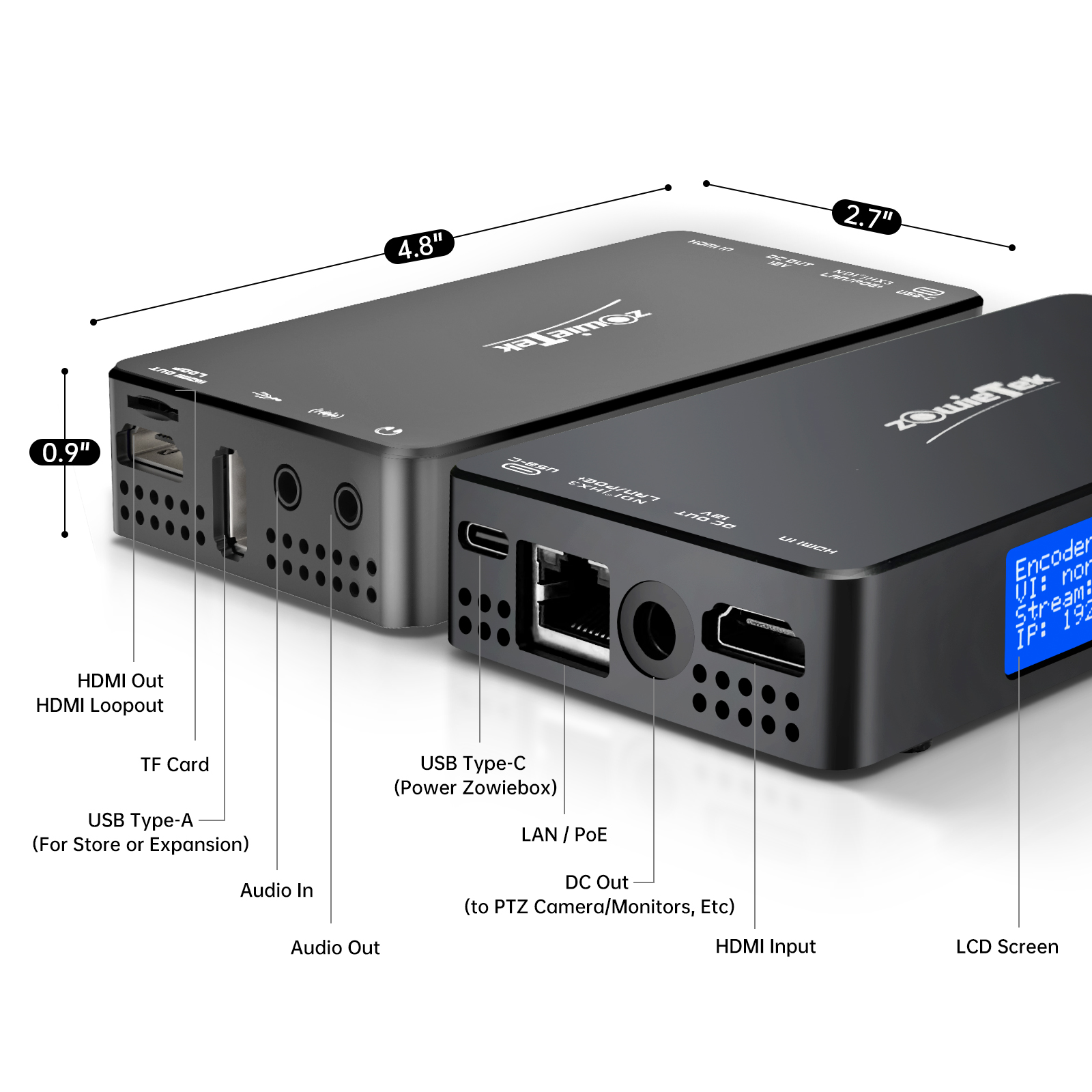 Zowietek 4K HDMI ビデオ ライブ ストリーム エンコーダー/デコーダー