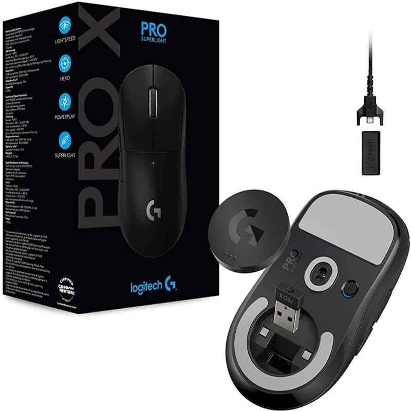 Logitech G PRO X Superlight Wireless Gaming Mouse 16K DPI Sensor