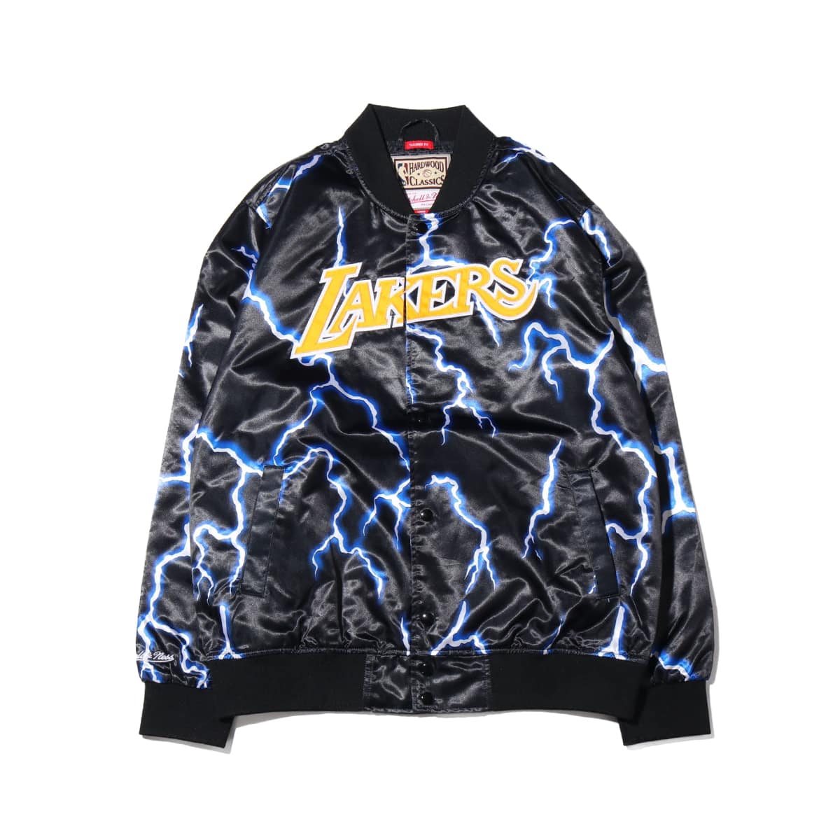 Mitchell & Ness LIGHTNING SATIN JACKET/LOS ANGELES LAKERS PATTERN