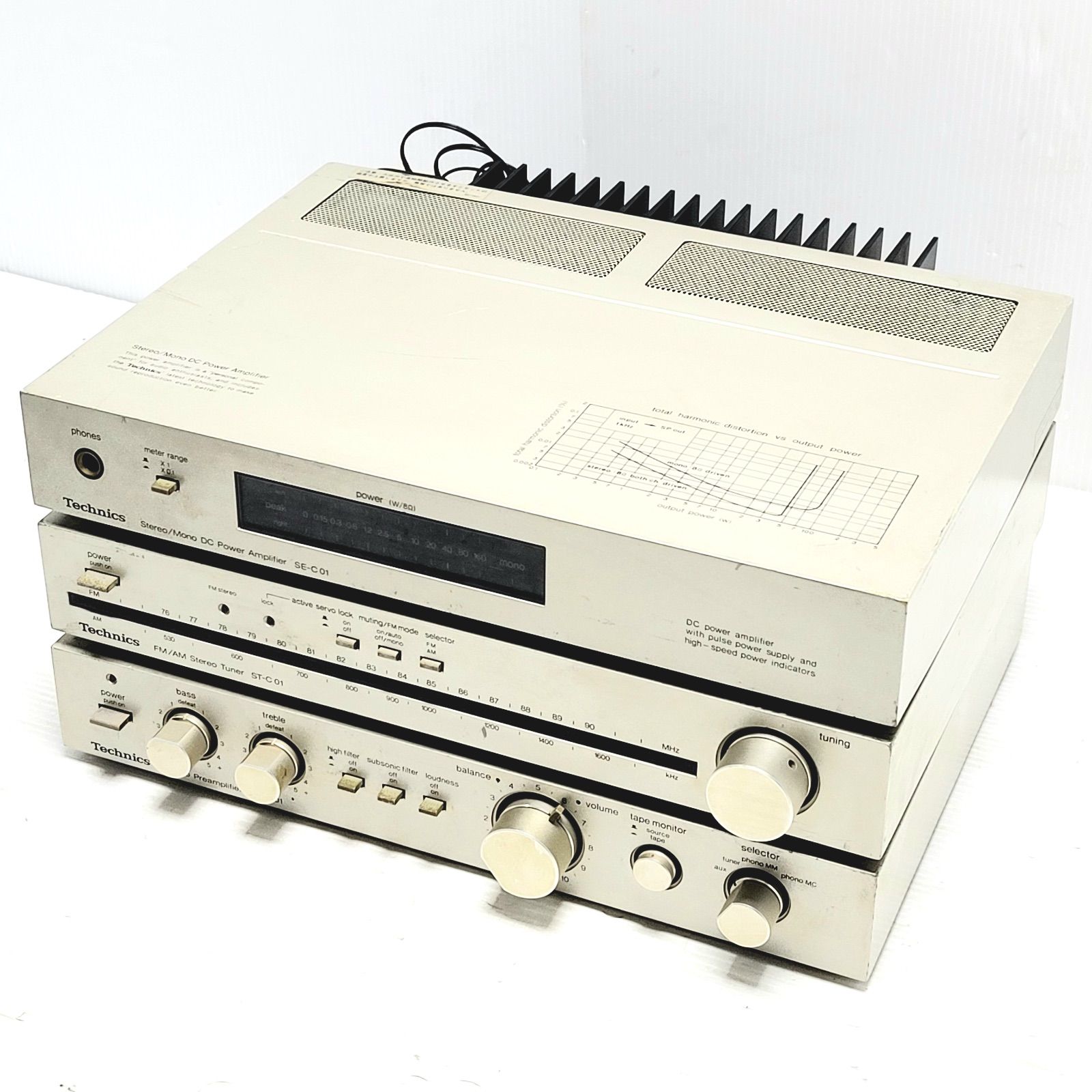 Technics プリアンプ SU-C01 & FMAMチューナー ST-C01 & パワーアンプ