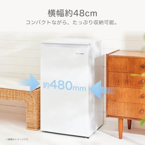ハイセンス 小型 冷凍庫 61L ホワイト 1ドア セカンド冷凍庫 前開き