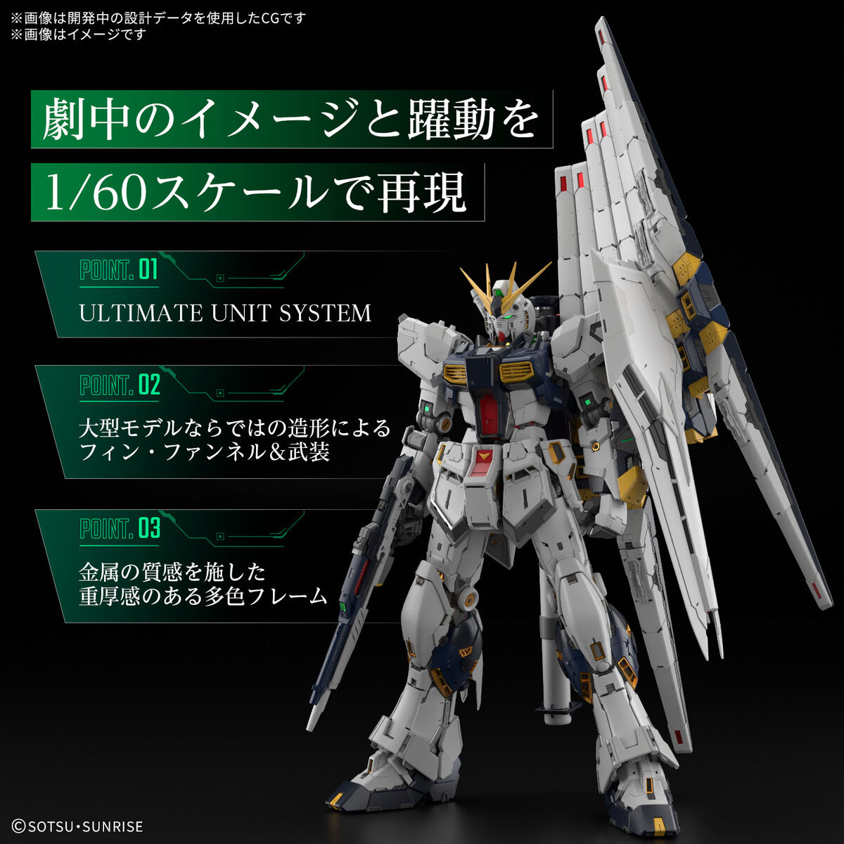 抽選販売】【まとめ買い】PG UNLEASHED 1/60 νガンダム/LEDユニット
