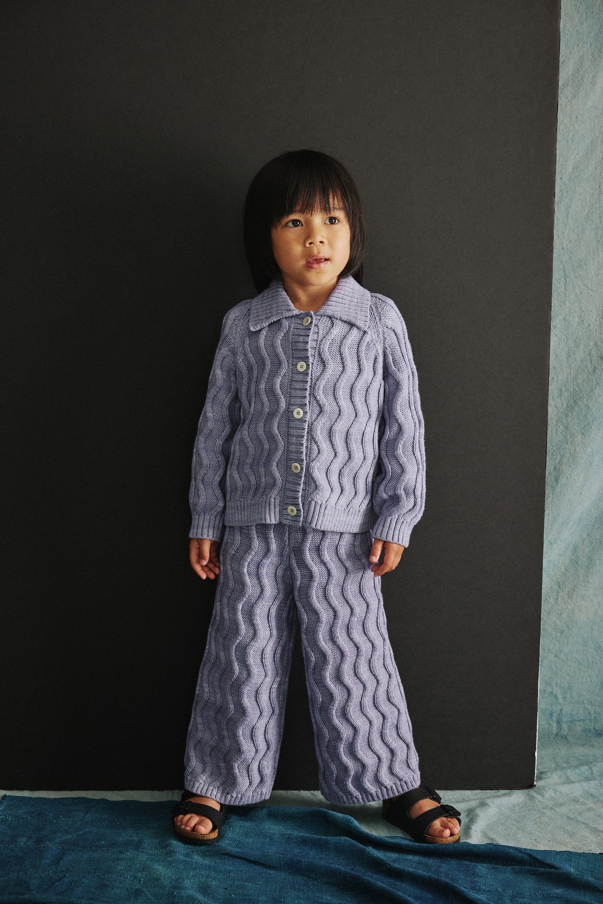 SALE Misha & Puff Baby & Kid's Wake Terre Pant Pewter Knit Pima